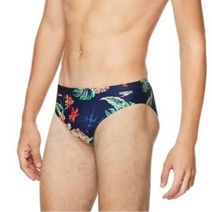 NWT Speedo Men's Performance Racing Brief swimsuit - island vision - 36